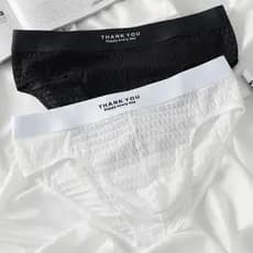 Cuecas de malha para homens, cuecas transparentes de malha com cintura estampada, cuecas esportivas respiráveis de taman