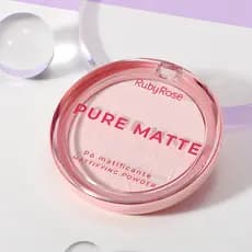 Pó Matificante Puro Matte Ruby Rose HB-M402 – Pó Compacto Translúcido, Controle de Oleosidade e Longa Duração