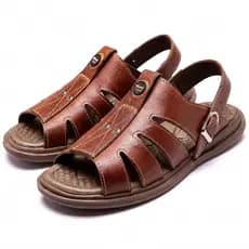 Sandália Chinelo Masculino Franciscano Em Couro Legítimo Antistress Macio Confortável