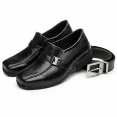 Kit 1 Par De Sapato Social Infantil Masculino + cinto infantil
