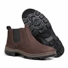 Bota Botina Masculina Cat Trabalho e Casual Cano Médio Confortável Solado Antiderrapante Promoção