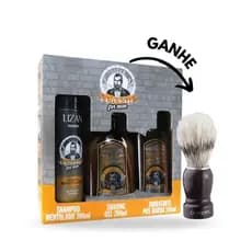 KIT BARBA BALM SHAMPOO OLEO + PINCEL PARA BARBA / LIZAN CUIDADO COM A BARBA