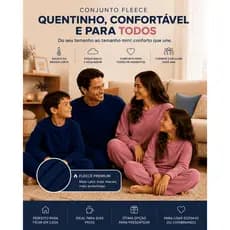 Conjunto Fleece Unissex Blusa e Calça Adulto ou Infantil Quentinho para Inverno