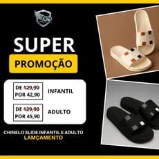 Chinelo infantil e adulto slide casual premium versátil leve confortável macio resistente