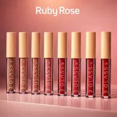 Batom Líquido Soft Blur Ruby Rose Glass Matte Aveludado Longa Duração Alta Fixação 8 Cores