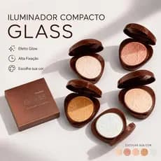 Iluminador Baked Ruby Rose Glass Facial Compacto Brilho Glow Perolado Dourado Rosé Maquiagem