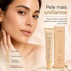 Primer Facial Ruby Rose Glass Smooth Blur HB352 Efeito Blur Disfarça Poros Fixa Maquiagem Glow