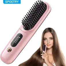 Escova Alisadora De Cabelo Mini Escova Alisadora De Cabelo Portátil Sem Fio USB