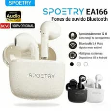 SPOETRY EA166 Fones de ouvido Bluetooth Fones de ouvido Bluetooth de alta qualidade com redução de ruído sem fio