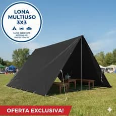 Lona 3x3 m Capa Protetora Multiuso 300 Micras Polietileno Camping Tenda Obra Construção Acquacapas