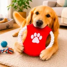 Brinquedo Pet Disco  Voador Com Corda lavável Resistente Interativo Mordedor Para Cachorro