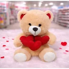 Urso de Pelúcia com Coração, Antialérgico Presente, Decoração, Cesta Café da Manhã Tamanhos Variados