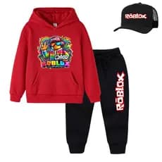 Kit Moletom E Calça + Boné Infantil e juvenil Do Roblox 4 ao 16