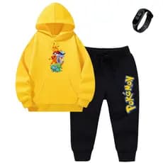 Conjunto Moletom do Pokemon -Infantil e Juvenil blusa calça relogio