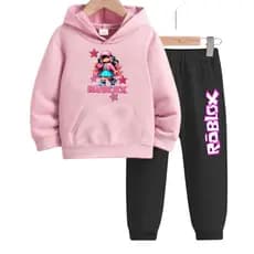 CONJUNTO BLUSA E CALÇA  MOLETOM MENINA INFANTIL ROBLOX JOGO