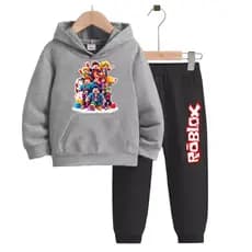 Conjunto Moletom Infantil Personalizado Blusa com Capuz e Calça Roblox e turma do roblox