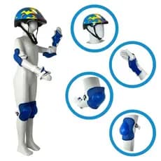 KIT PROTEÇÃO INFANTIL COM CAPACETE/JOELHEIRA/COTOVELEIRA/MUNHEQUEIRA