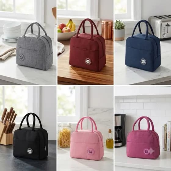 Bolsa Térmica Portátil Marmita Viagem Necessaire Lancheira Térmica Infantil Várias Cores