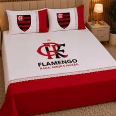 LENÇOL DE TIME PARA CAMA DE CASAL – Jogo de Cama Time - Colcha Solteiro e Casal | COLCHA SEM BABADO CASAL E SOLTEIRO