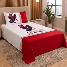 LENÇOL PINTADO ARTESANAL ESTAMPAS DE PERSONAGEM INFANTIL DE OXFORD COLCHA DE SOLTEIRO JOGO DE CAMA SOLTEIRO