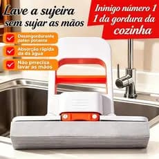 Mini Mop Rodo Pia Esfregão Portátil Absorvente Limpeza Multifuncional Dobrável Mesa Cozinha Banheiro