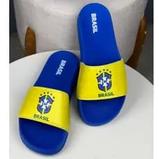 Chinelo Masculino Slide Feminino Brasil Moderno Leve Macio Confortável Estiloso Dia A Dia Copa 2026