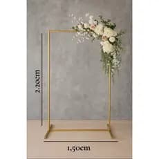 Arco Retangular DOURADO desmontável para festa e decoração 2,20m x 1,50m