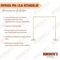 Arco Retangular para Entrada de Loja 2,20m X 2,00m – Ideal para Fachadas e Eventos