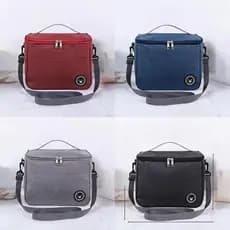 Bolsa Térmica Impermeável Aprox. 6L (24x14x17cm) - Alça Ajustável, Forro Alumínio para Almoço Trabalho e Piquenique