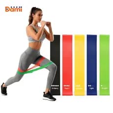 Kit 5 Faixas Elásticas Mini Band Para Yoga Pilates Treino Academia Crossfit e Fisioterapia - [Dami]