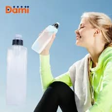Garrafa Squeeze Curva 350ml Sem BPA Silicone Dobrável Antiderrapante Portátil Para Bike Corrida Montanhismo [Dami]