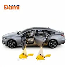 Luz de Projeção Automotiva Dinâmica - Desenho Animado Indução Inteligente USB Carregável