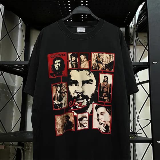 Camiseta Unissex Oversized Plus Size Feminina Masculina Unissex Che Guevara Revolução Vintage Streetwear Única 100% algo