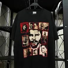 Camiseta Unissex Oversized Plus Size Feminina Masculina Unissex Che Guevara Revolução Vintage Streetwear Única 100% algo