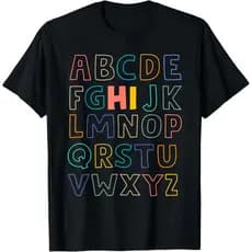 2026 Nova Pre K Kindergarten Hi Alphabet Back To School Teachers T-Shirt