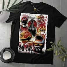 2026 Camiseta Algodão Unissex Tokusatsu Metal Heroes Series Kyojuu Tokusou Juspion Jaspion