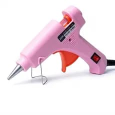 Pistola ROSA de Cola Quente Bico Fino Profissional Não Pinga 20W