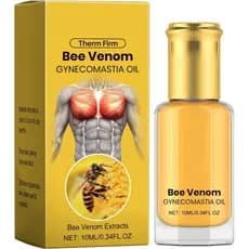 Óleo de Veneno de Abelha para Ginecomastia Masculina, Óleo de Veneno de Abelha para Ginecomastia para Apertar o Peito, Ó