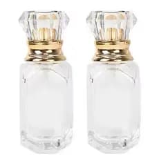Kit Frasco Spray Vidro Tampa Acrílico Dourada 30ml Viagem