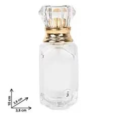 Frasco Vidro  Perfume Vitória Spray Tampa Dourada Luxo Elegante 30ml