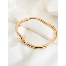 BRACELETE PREGO BANHADO A OURO Semijoia Feminina