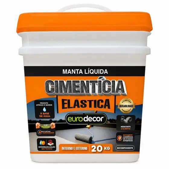 Cimento Elástico Impermeabilizante Flexível P/ Lajes Rodapés Áreas molhadas 4KG Ou 20KG