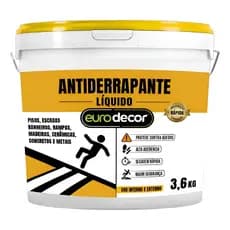 Antiderrapante Eurodecor Incolor 3,6kg Para Áreas Externas Escadas Quintais Cozinhas Banheiros 1kg