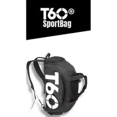 Bolsa Mala Mochila Costas Transversal Esportiva Fitness T60  Preta Multifuncional Treino Futebol ImpermeavélAcademia
