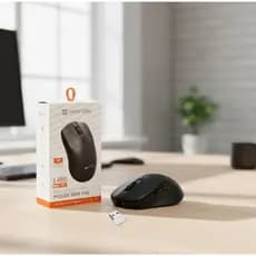 Mouse Sem Fio Simples E Discreto Preto NMS-007 USB Alta Precisão Escritório