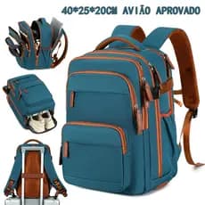 Mochila Feminina para Notebook Viagem Impermeável Compartimento Sapato Cinta para Mala
