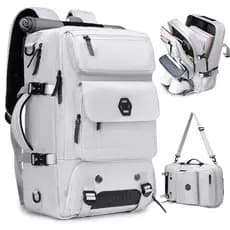 Mochila de Viagem Feminina Impermeável Resistente com Sapateira, Faixa para Bagagem e Compartimento para Notebook
