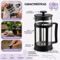 Cafeteira Prensa Francesa 650ml Café Expresso Leite Cremoso