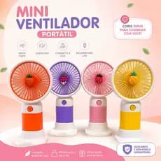 Mini Ventilador Portátil com Carregamento USB + Apoio para Mesa Maquiagem Studio