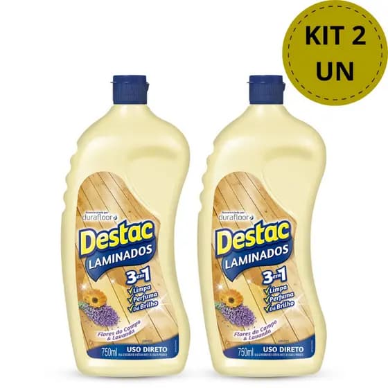 Destac Piso Laminado E Vinílico Pronto Uso Brilho Natural 750ml